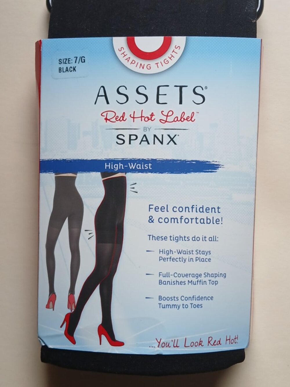 Assets Red Hot Label by Spanx High-Waist Shaping Tights - Size 7G
